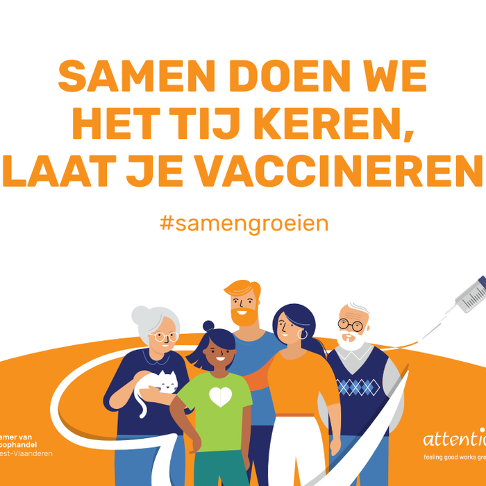 Samen doen we het tij keren, laat je vaccineren